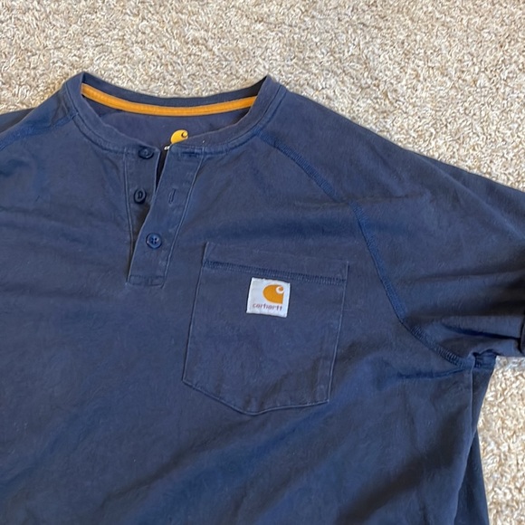 Carhartt Men's relaxed Fit Heavyweight Short-Sleeve Pocket Henley T-Shirt - Picture 4 of 7